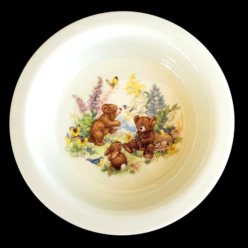 Royal Kent Staffordshire Bone China Child Bowl Honey Bears Made in England